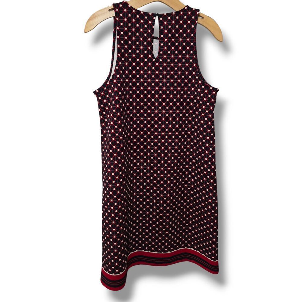 Banana Republic Women’s Burgundy Geometric Sleeveless Shift Dress – Size Small - Picture 5 of 9